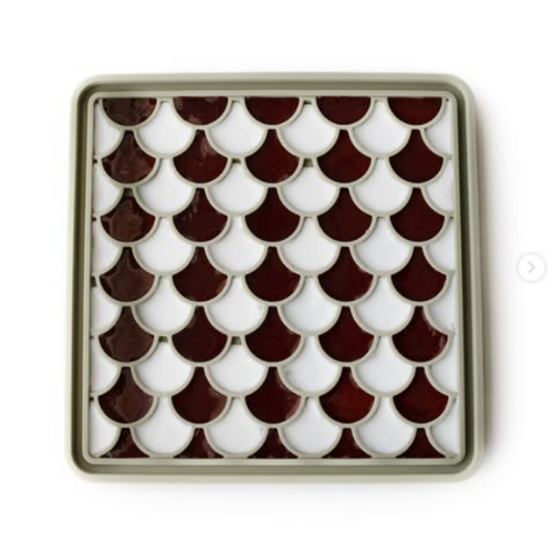 3-in-1 Fish Scale Slow Feeder Bowl | Olive