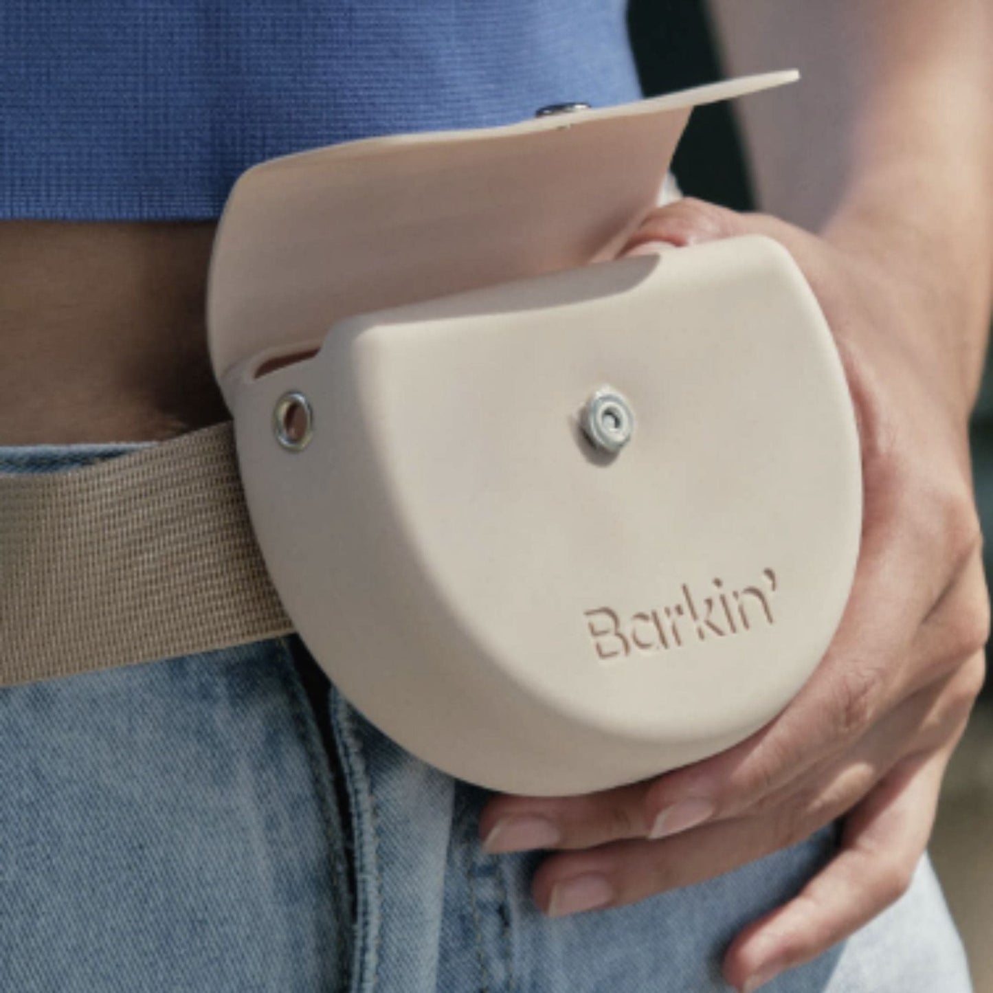 The Barkin' Treat Pouch in Cream