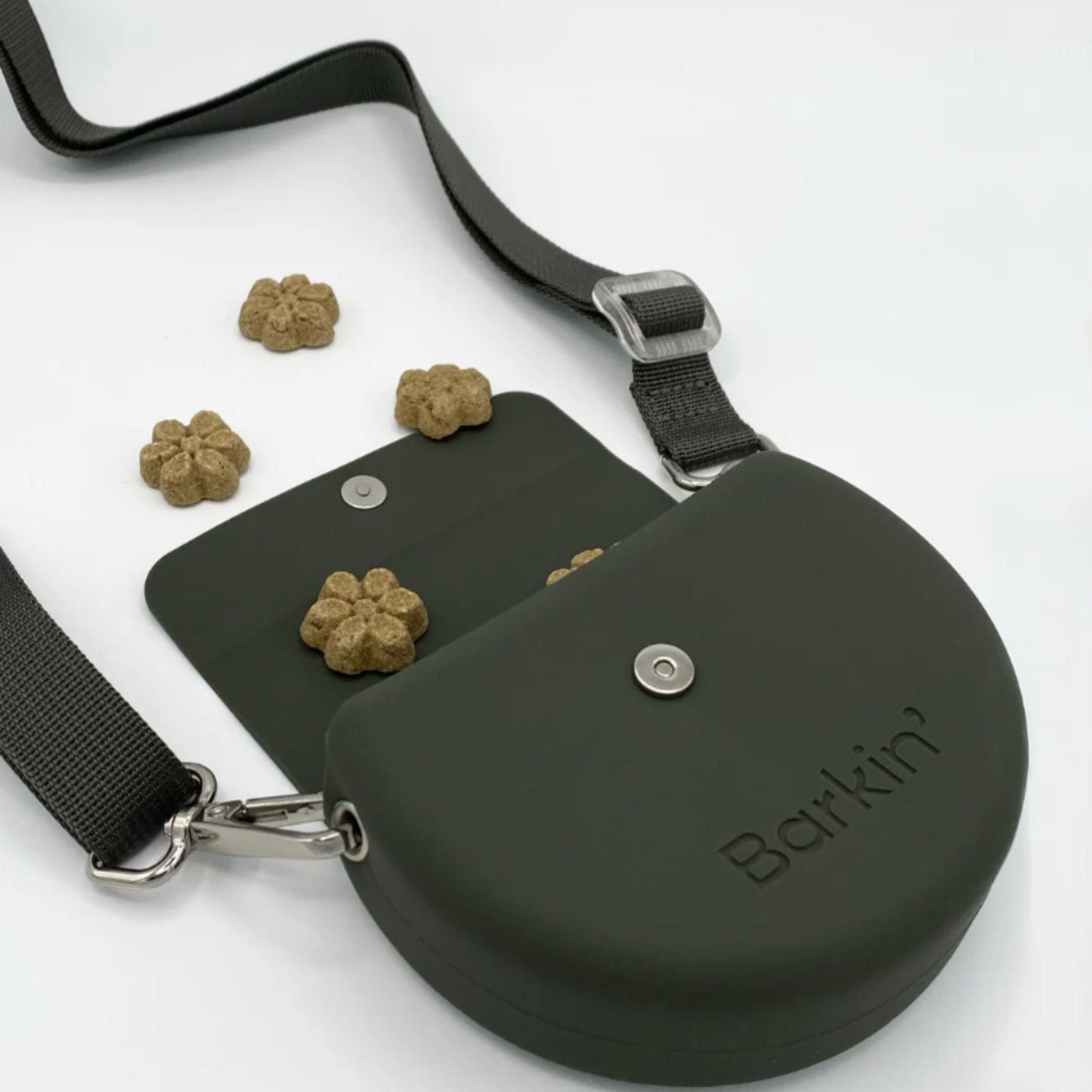 The Barkin' Treat Pouch in Olive