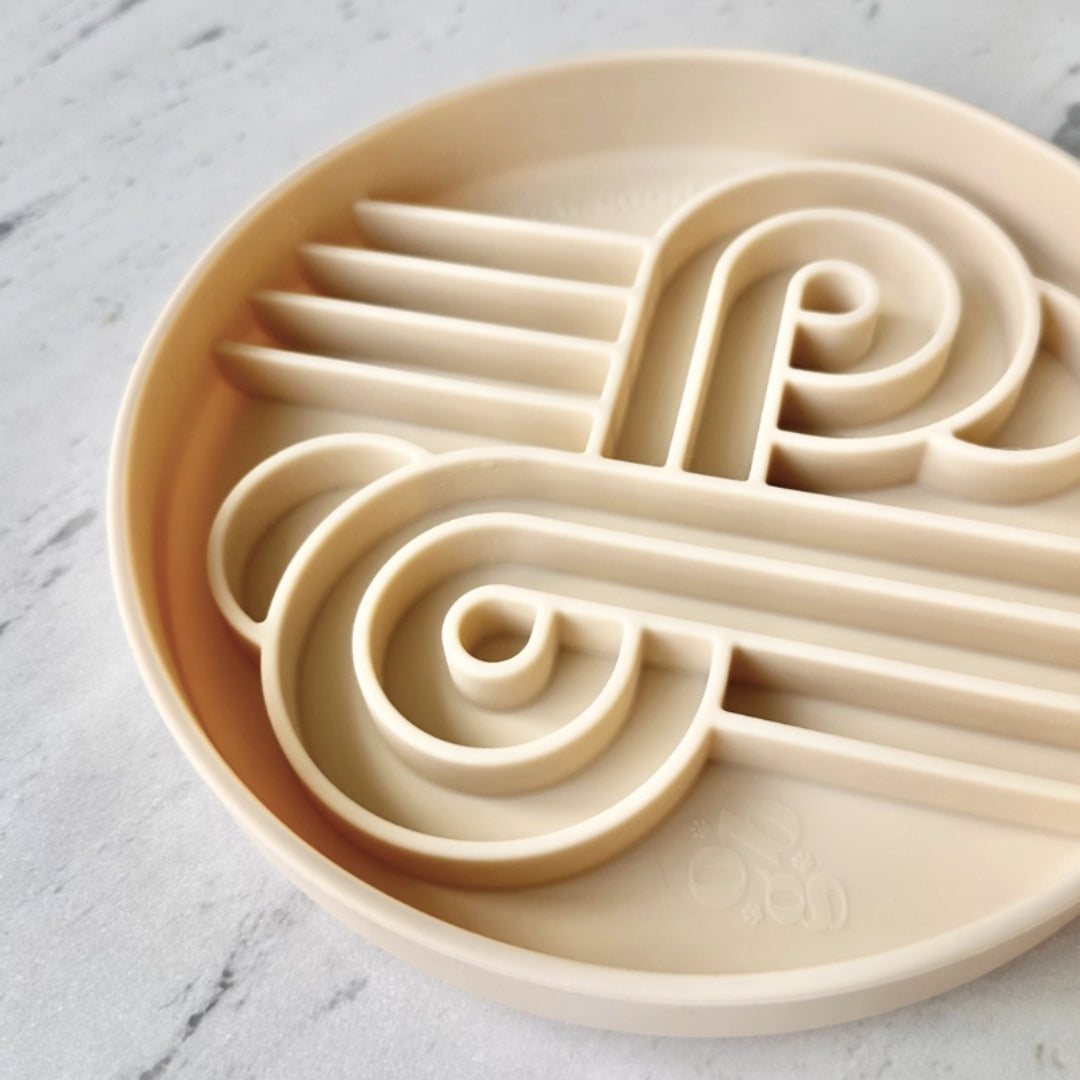Zoomies Slow Feeder Bowl | Oatmeal