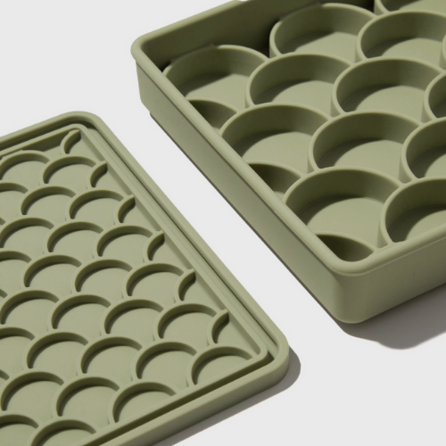 3-in-1 Fish Scale Slow Feeder Bowl | Olive