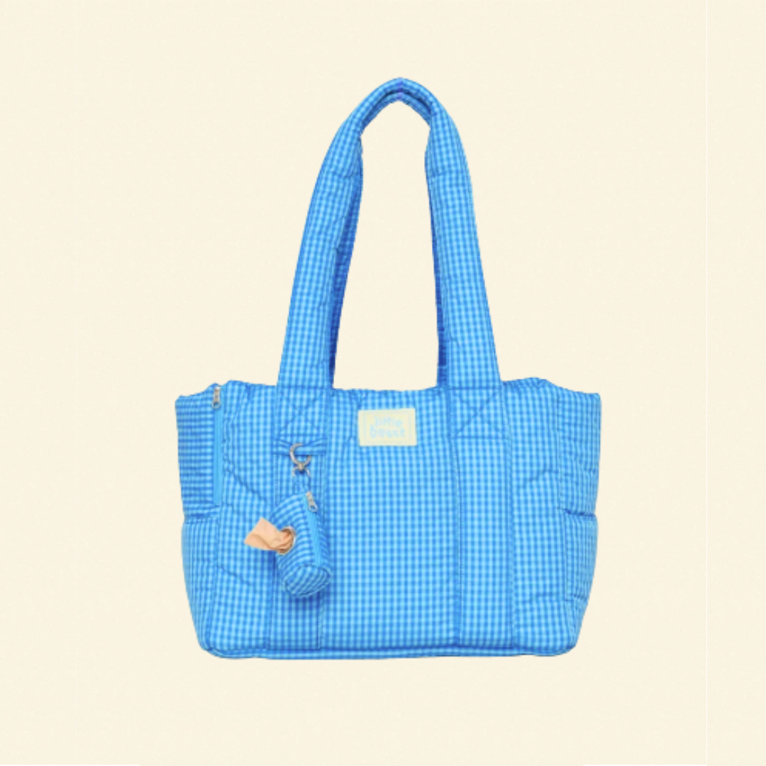 The Little Beast Mini Dog Carrier - Ocean Breeze Checkerbox