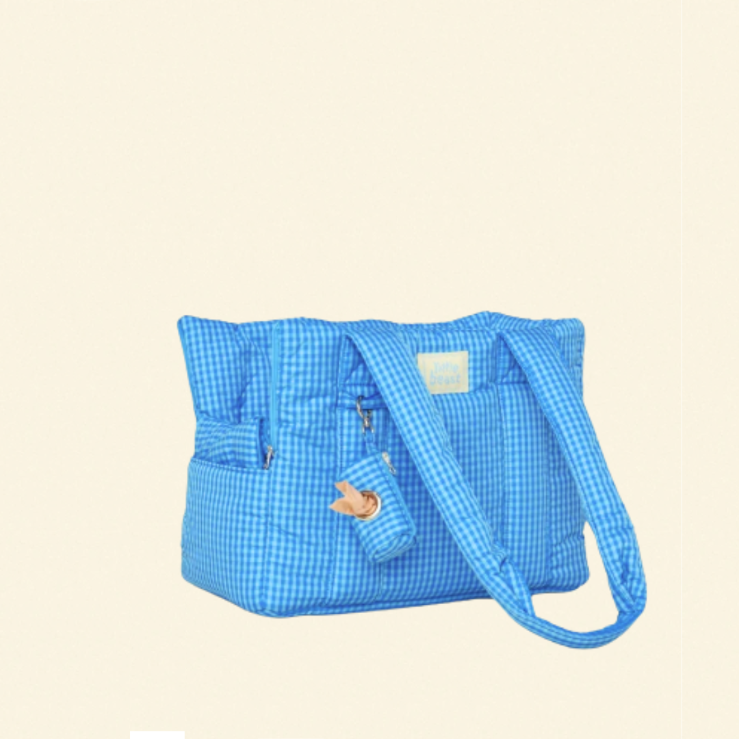 The Little Beast Mini Dog Carrier - Ocean Breeze Checkerbox
