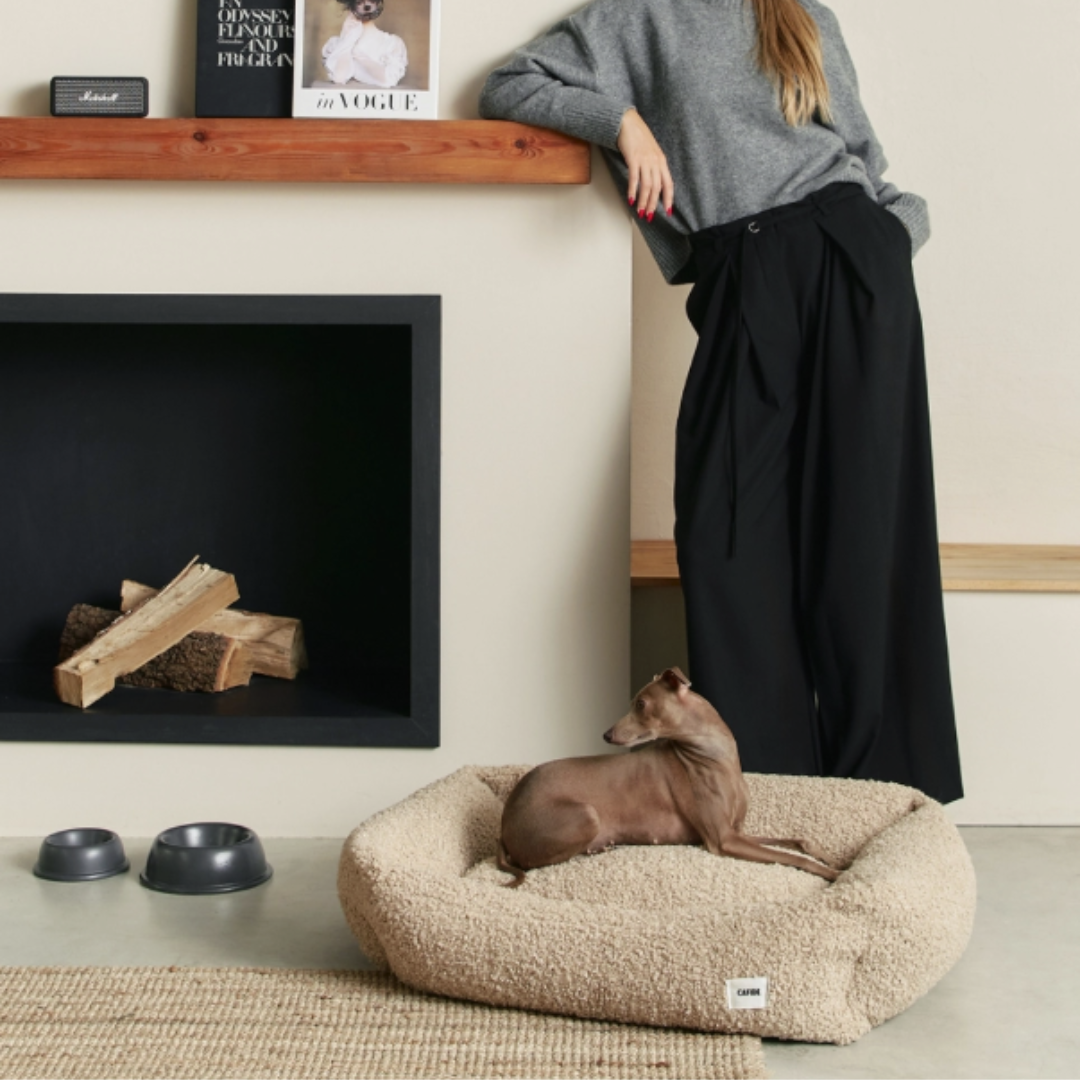 Snozy Sheep Dog Bed in Beige