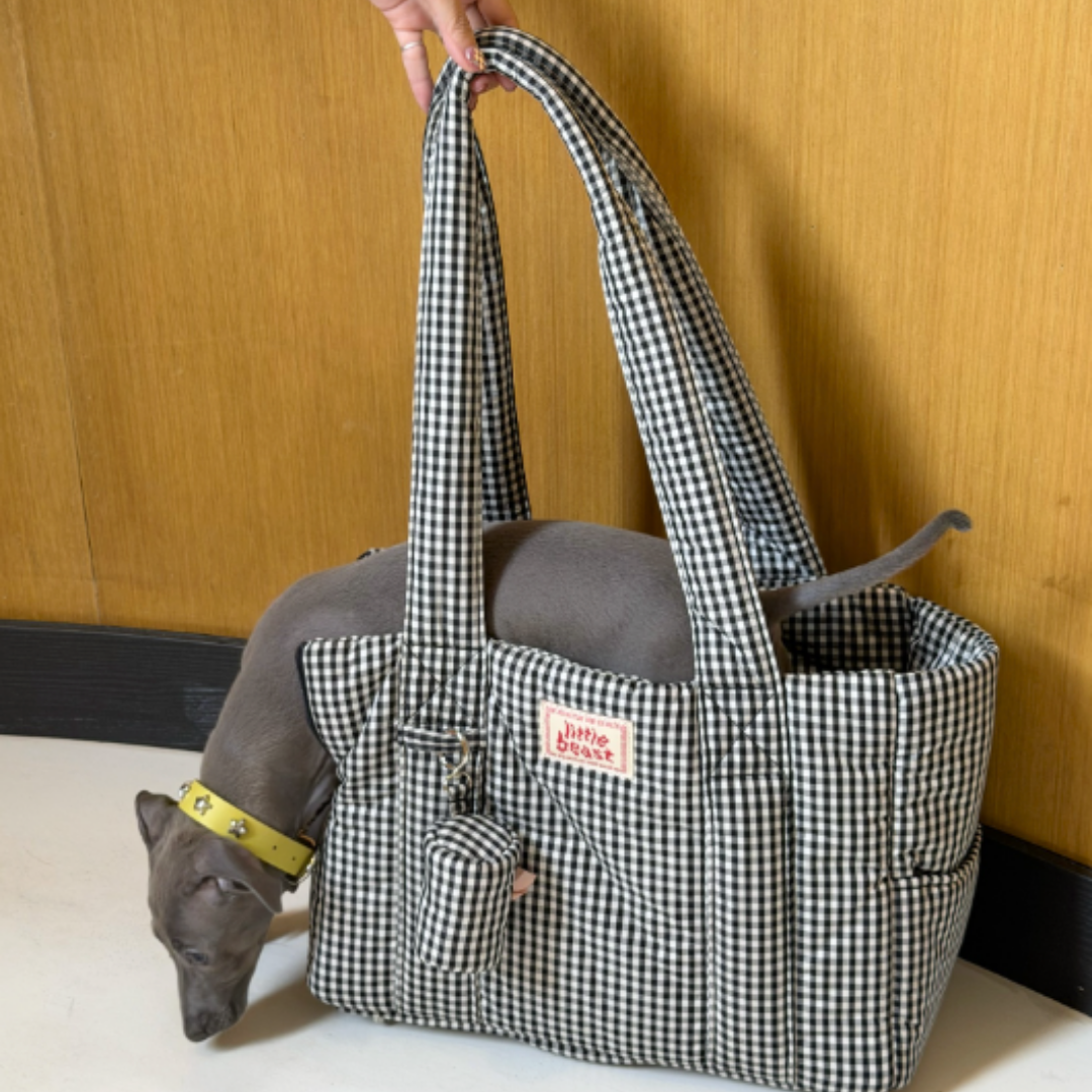 The Little Beast Mini Dog Carrier - Noir Checkerbox