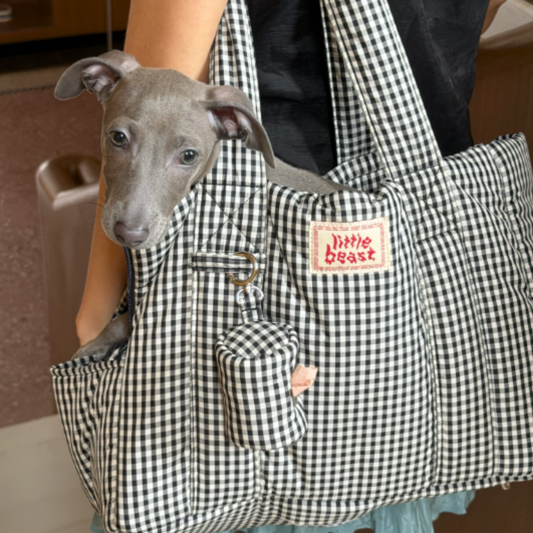 The Little Beast Mini Dog Carrier - Noir Checkerbox