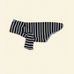 Café in Paris White Striped Sweatshirt in Black
