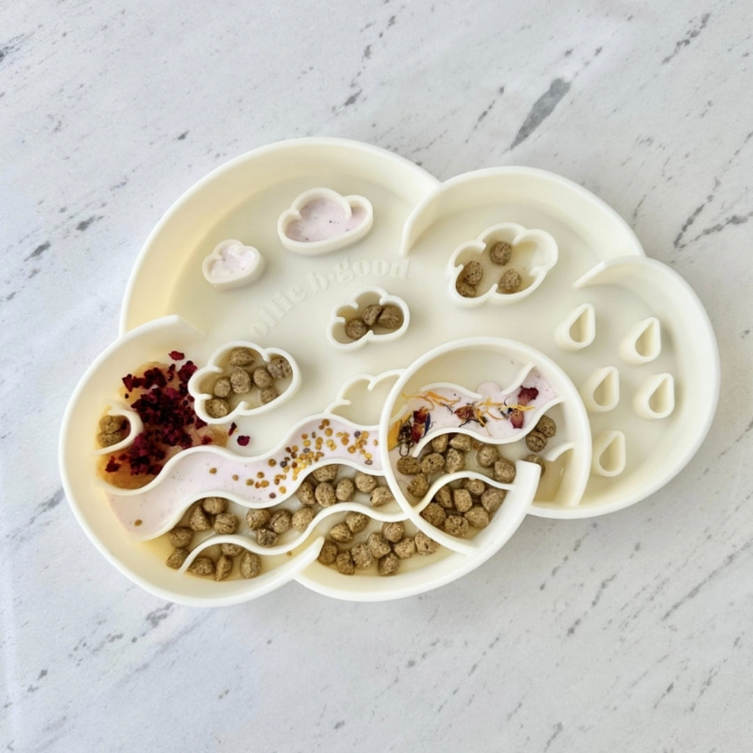 Cloud Slow Feeder Bowl | Coconut