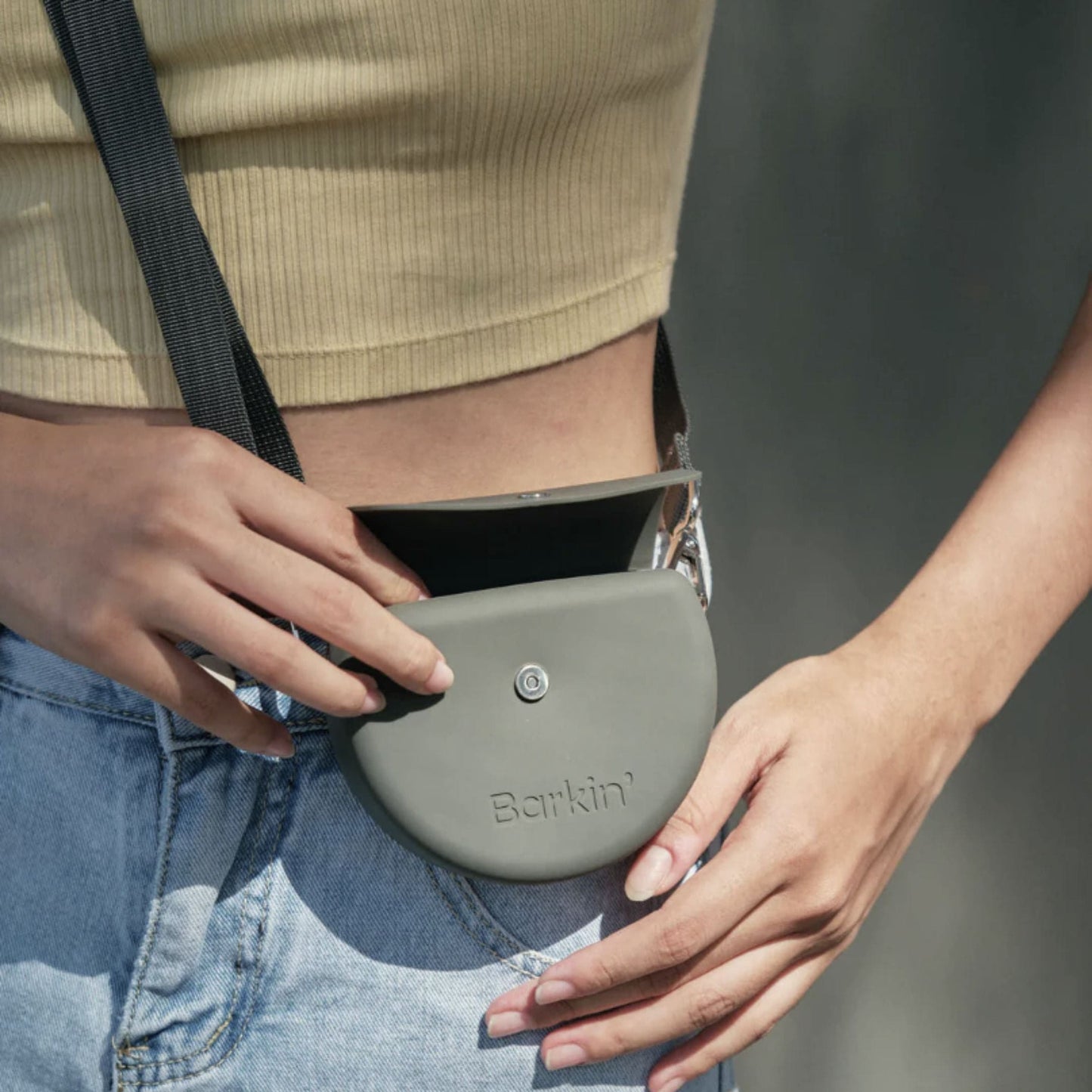 The Barkin' Treat Pouch in Olive