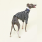 Café in Paris White Striped Sweatshirt in Black