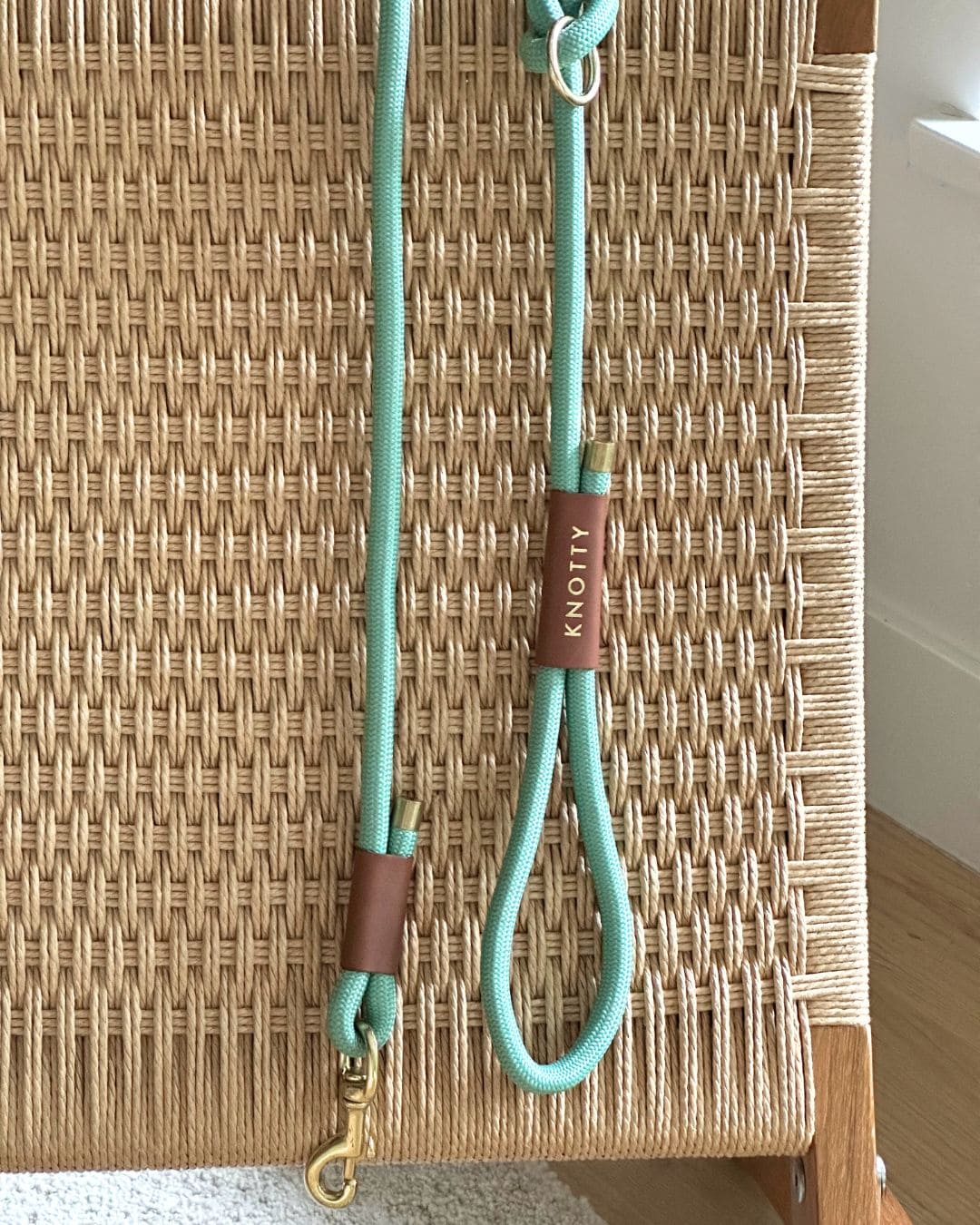 Rope Dog Leash in Mint