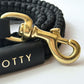 Braided Knotty Dog Leash in Black