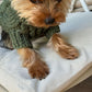 Fisherman Dog Sweater in Green